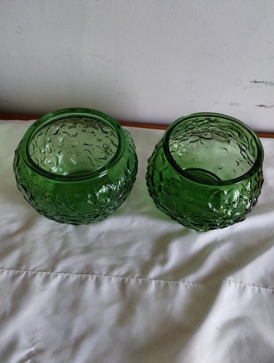 EO Brody Other - EO Brody Emerald Green Textured Glass Decorative Bowls Planter - Home Accents